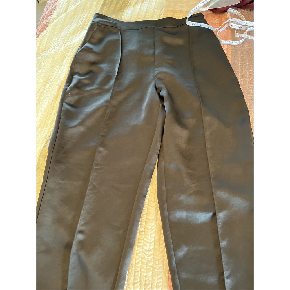 Express Womens Black Dress Pants S Small High Rise Straight Bootcut 31 Inseam